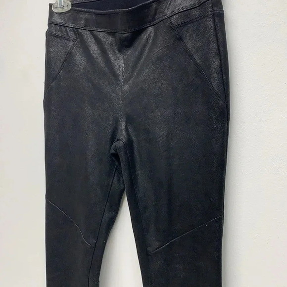 Free People Legging Midnight Vegan Faux Suede Pants Elastic Waist Black Size 4 - Picture 6 of 9